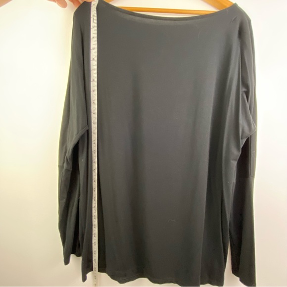 Express Relaxed Off The Shoulder London Tee Long Sleeve Black Medium - Picture 10 of 12